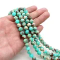 Detailed view of polished sea sediment jasper round beads for DIY jewelry making - 4mm Specification / Sea Sediment Green (Style 3)