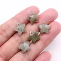 Star-shaped faceted labradorite stone pendants for DIY necklace jewelry making - Flash Stone (Labradorite)