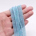 Macro detail of light blue faceted natural stone beads for DIY jewelry making and crafting - Light Blue (No. 5)