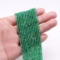 Macro-opname van 2mm facet geslepen donkergroene natuursteen kralen voor DIY sieraden - 2x3mm / Dark Green (No.4)