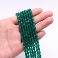 Gefacetteerde smaragdgroene ovale stenen kralen in de hand voor DIY-sieraden - 5X7mm / Smaragdgroen