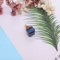 Lapis lazuli kubus hanger met vergulde rand voor het maken van kettingen - 10-20mm, 3g / Lapis Lazuli Blauw (Nr. 11)
