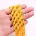 Cuentas cuadradas facetadas naranja de turquesa sintética para joyería DIY - Naranja Brillante