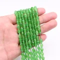 Cuentas de gota facetadas verde esmeralda de piedra natural para hacer joyas DIY - Verde Esmeralda (No. 5)