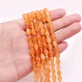 Gefacetteerde ovale oranje katteoog steen kralen voor DIY sieraden in de hand - 4x6MM / Oranje (Nr. 8)