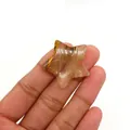 Makroaufnahme von sternförmigem Naturachat mit einzigartigen inneren Strukturen - 30mm (Dicke 8mm), 9g / Wassermelonenschale