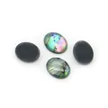 Ovale irisierende Muschel-Harz-Cabochons für DIY-Schmuckherstellung und Ringeinlagen - Oval / Mini