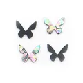 Schmetterling-Anhänger aus Abalone-Muschel für DIY-Schmuck in Schwarz und Irisierend - Schmetterling