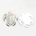 Engraved turtle shaped sea shell pendant in natural iridescent mother of pearl - Sea Turtle (058)