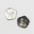 Natural black and white mother of pearl flower shell pendants for DIY necklace jewelry - Flower Shape (065)