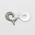 Natural fishhook shell pendants with iridescent luster for DIY jewelry making - Fish Tail Shape (066)