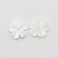 Perles en coquillage naturel blanc en forme de fleur à cinq pétales pour bijoux DIY - Forme de Fleur (12mm) Style 085