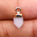 Roze kwarts zeshoekige kristallen hanger met roségouden laag voor DIY sieraden - Witte Jade