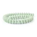 Macro detail of light green volcanic stone abacus beads showing natural porous texture - 1 String (8x13mm, 48g) / Light Green (No. 9)