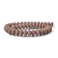 Abacus shaped reddish brown volcanic lava stone beads for DIY jewelry making - 1 String (8x13mm, 48g) / Reddish Brown (No. 1)