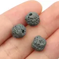 Natuurlijke donkergrijze lavasteen kralen voor DIY sieraden, getoond op de hand voor maat - 8mm / Nr. 6 (1074-T250630006)