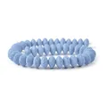 Light blue volcanic lava stone abacus beads for DIY jewelry making and crafts - 1 String (8x13mm, 48g) / Light Blue (No.3)