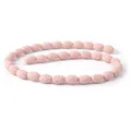 Roze ovale vulkanische lavasteen kralen met poreuze textuur voor DIY sieraden - 9x12mm, 24g / Lichtroze