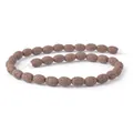 Bruine ovale lavasteen kralen met poreuze textuur voor DIY sieraden en aromatherapie - 9x12mm, 24g / Bruin