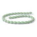 Lichtgroene ovale lavasteen kralen met poreuze textuur voor DIY sieraden maken - 9x12mm, 24g / Lichtgroen