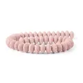 Macro shot of pink natural lava stone beads with porous texture for DIY jewelry making - 1 String (8x13mm, 48g) / Pink (No.6)