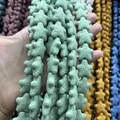 Green star-shaped lava stone beads for DIY jewelry and aromatherapy scent diffusing - Light Green (2)