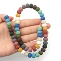 Colorful porous volcanic lava stone loose beads for DIY jewelry and aromatherapy - Colorful