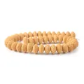 Strand of light brown volcanic lava stone abacus beads for DIY jewelry making - 1 String (8x13mm, 48g) / Light Brown (No. 13)