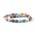 Gekleurde ovale lavasteen kralen met poreuze textuur voor DIY sieraden - 9x12mm, 24g / Kleurrijk