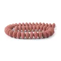 Abacus shaped brick red lava stone beads with natural porous texture for DIY jewelry - 1 String (8x13mm, 48g) / Brick Red