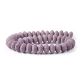 Macro shot of purple lava stone abacus beads with natural porous texture for DIY jewelry - 1 String (8x13mm, 48g) / Purple (16)