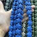 Sternförmige Lavastein-Perlen für Aromatherapie-Schmuck DIY in diversen Farben - Dunkelblau (6)
