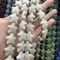 Sternförmige Lavastein-Perlen in Off-White für DIY-Schmuckherstellung - Cremeweiß (7)