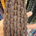 Deep brown lava stone cone beads with porous texture for handmade jewelry making - Dark Brown (No. 12)