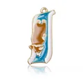 Pendentif corgi surfeur en placage doré et émail coloré pour bijoux faits main DIY - Pendentif Chien Surfeur en Émail