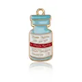 Pink and blue medical theme alloy enamel pendant for DIY bracelets and jewelry charms - Blue Medical Bottle Enamel Charm