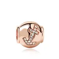 Rose gold anchor charm with sparkling crystals for DIY constellation bracelets - Sagittarius