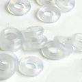 Anneaux en silicone blanc translucide pour le positionnement des perles de bijoux - Blanc Translucide