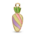 Colgante de zanahoria esmaltada de colores para pulseras de Pascua y joyería - Colgante de Zanahoria