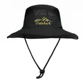Detalle de gorra de sol negra con malla transpirable y bordado de logotipo montaña - M (56-58cm) / Negro