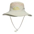 Detail der atmungsaktiven Mesh-Krone und TravellerS-Stickerei auf dem Outdoor-Sonnenhut - M (56-58cm) / Beige