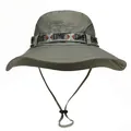 Cappello da sole traspirante da uomo con tesa larga e cinturino regolabile - M (56-58cm) / verde pisello