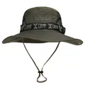 Cappello da sole outdoor verde oliva con mesh traspirante e cordino regolabile - M (56-58cm) / Verde militare