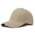 Detailansicht der khakifarbenen Baseballkappe aus Twill-Baumwolle mit 6-Panel-Struktur und Schirm - Verstellbar / Khaki