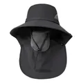 Detail of waterproof fishing hat with breathable mesh face mask and neck protection - M / Dark Gray