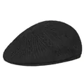 Dettaglio del basco in maglia nera con trama a trecce e struttura a rete traspirante - M(56-58cm) / Nero