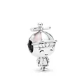 Handcrafted S925 silver boy charm with propeller hat and colorful enamel finish - Vibrant Boy