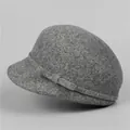 Close-up of dark grey wool felt equestrian hat showing texture and bow ribbon detail - M (56-58cm) / Bow Decoration Style (258251) / Gray