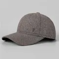 Cappello da baseball invernale da uomo con protezione per le orecchie in lana - Regolabile / Caffè Chiaro