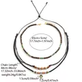 Ensemble collier multicouche bohème pour hommes avec perles turquoise - Style de Pendentif Coeur